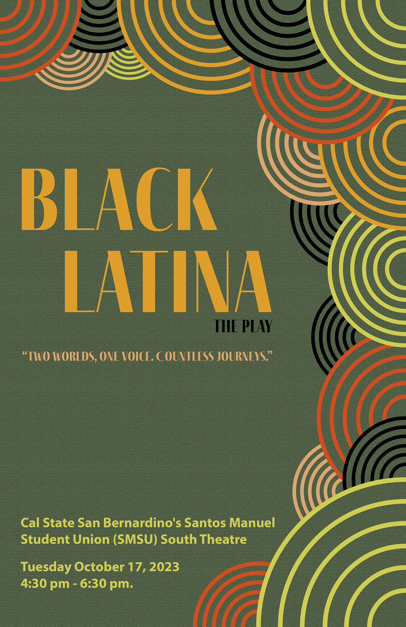 Black Latina The Play — poster design